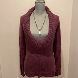 Beautiful plum cowl neck sweater
